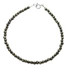 Pulseira Em Pedra Pirita Facetada Dourado-escuro 5 Cm Pulseira Em Pedra Pirita Facetada Dourado-escuro 5 Cm