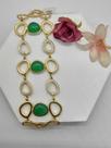 Pulseira em pedras naturais brasileira quartzo verde