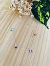 Pulseira em prata com pingentes de borboleta