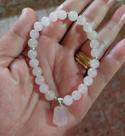 Pulseira em Quartzo Rosa