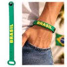 Pulseira Emborrachada Ajustável - Seleção Copa do Mundo Brasil (1 Und)