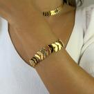 Pulseira Escamas Lisas Banhado em Ouro 18k Pulseira Escamas Lisas Banhado em Ouro 18k