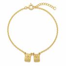 Pulseira Escapulário Sagrado Coração com Nossa Senhora do Carmo Frente e Verso Banhado a Ouro Pulseira Escapulário Sagrado Coração com Nossa Senhora do Carmo Frente e Verso Banhado a Ouro