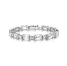 Pulseira esmeraldas zirconia joia de prata luxo exclusivo moverich tamanho:15 Pulseira esmeraldas zirconia joia de prata luxo exclusivo moverich tamanho:15