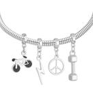 Pulseira Esporte Berloque Banhado a Prata 925 Pulseira Esporte Berloque Banhado a Prata 925