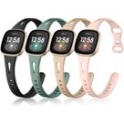 Pulseira esportiva fina de reposição Ouwegaga para Fitbit Sense 2/Sense/Versa 4/Versa 3
