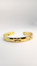 Pulseira estampado texturizado banhado a ouro 18k