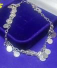 Pulseira Esteiras Com Placas Redondinhas Prata 925 Peso 4.51 Gramas Pulseira 18 Cm x 2 mm Placas 5mm