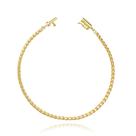 Pulseira Estilosa de Ouro 24K Unissex 2,5mm Banhada a Ouro