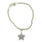 Pulseira Estrela c/ Pedras e Trança
