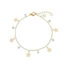 Pulseira Estrela Com Pontos De Luz Banhada A Ouro 18K Pulseira Estrela Com Pontos De Luz Banhada A Ouro 18K