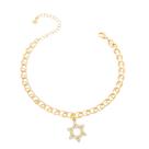 Pulseira Estrela de Davi Cravejada Banhada a Ouro Pulseira Estrela de Davi Cravejada Banhada a Ouro