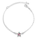 Pulseira Estrela Zircônia Colorida Banhada a Prata Semijoia Pulseira Estrela Zircônia Colorida Banhada a Prata Semijoia