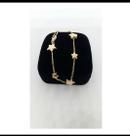 Pulseira Estrelinha Folheada a Ouro 18K Feminina Delicada, Elegante, Brilho Luxuoso, Acessório Fashion