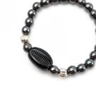 Pulseira Exu Búzios Pedras Hematita e Silicone