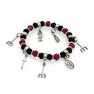 Pulseira Exu Mirim Vermelho e Preto Proteção Ajustável