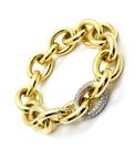 Pulseira Fecho Articulado Zirconias Banho De Ouro 18k 3591 Pulseira Fecho Articulado Zirconias Banho De Ouro 18k 3591
