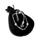 Pulseira Feminina 17 a 20cm Bolinha 5mm Folheada Prata PL519