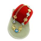 Pulseira Feminina 19/24cm Olho Grego Folheado Ouro 18k PL503 Pulseira Feminina 19/24cm Olho Grego Folheado Ouro 18k PL503