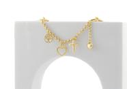 Pulseira Feminina 4 Ouro 18k 750. Certificado de Garantia