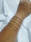 Pulseira Feminina 5 Aros Bracelete Elegante em Bijuteria