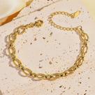 Pulseira Feminina À Prova d'Água Em Aço Inoxidável Banhada a Ouro 18K Com Zircônia Cúbica, Joia De Pulseira Feminina À Prova d'Água Em Aço Inoxidável Banhada a Ouro 18K Com Zircônia Cúbica, Joia De
