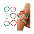 Pulseira Feminina Ajustável Com Pingente De Floco De Neve De Cristal E 5 Contas CCB Da Série