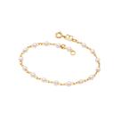 Pulseira Feminina Banhado a Ouro 18k Rommanel Joias Pérolas 19 Cm
