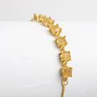 Pulseira feminina bege transparente banhada a ouro 18k