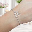 Pulseira Feminina Bolinha com Pingente Coração Dorama Prata 925 Legítima Maciça Original
