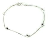 Pulseira Feminina Bolinha Prata Legitima 925 Pulseira Feminina Bolinha Prata Legitima 925