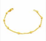 Pulseira Feminina Bolinha Torcidas Douradas