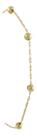 Pulseira Feminina Bolinhas 18 Cm 3.0 Ouro 18k Certificado 1 1 Cm