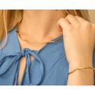 Pulseira Feminina Bracelete Ondulado Elegante Semijoia Minimalista