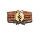 Pulseira Feminina Clave de Sol Símbolo da Partitura Musical Ajustável Pulseira Feminina Clave de Sol Símbolo da Partitura Musical Ajustável