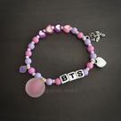 Pulseira feminina cor rosa