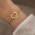 Pulseira feminina coração - banhada a ouro 18k Pulseira feminina coração - banhada a ouro 18k