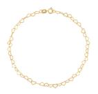 Pulseira Feminina Coração Em Ouro 18k Maciça