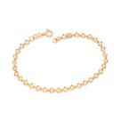 Pulseira Feminina Corações Banhada a Ouro 18k 552062