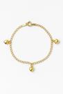 Pulseira Feminina Corações Ouro 18k - 2.08