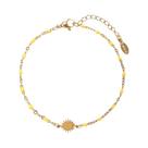 Pulseira Feminina De Aço Inoxidável Com Esmalte Sol Para Festas Na Praia E Joias De Verão