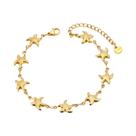 Pulseira Feminina De Aço Inoxidável Estrela-do-mar Lokaer Artesanal À Prova d'Água Joia De Verão