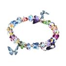 Pulseira Feminina De Cristal Borboleta Com Miçangas Elásticas E Cordão Esticável Nova Coleção