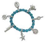 Pulseira Feminina de Iemanjá Azul Rainha do Mar Ajustável