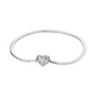 Pulseira Feminina De Prata Esterlina 925 17-20CM Com Pingentes De Coração, Flores E Borboletas Pulseira Feminina De Prata Esterlina 925 17-20CM Com Pingentes De Coração, Flores E Borboletas