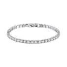 Pulseira Feminina De Prata Esterlina S925 Com Zircônia Em Formato De Bola De Tênis 4mm 16-20cm Joia Pulseira Feminina De Prata Esterlina S925 Com Zircônia Em Formato De Bola De Tênis 4mm 16-20cm Joia