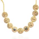 Pulseira feminina delicada amo a vida banhada a ouro 18k
