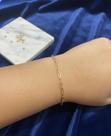 Pulseira Feminina Dourada Delicada Ajustável Corrente Minimalista Elegante