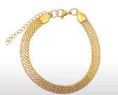 Pulseira Feminina em Aço Inoxidável Dourada