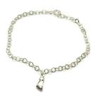 Pulseira Feminina Figa Elo Prata Legítima 925 / 18 cm / Prata 925
